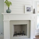 painted white fireplace